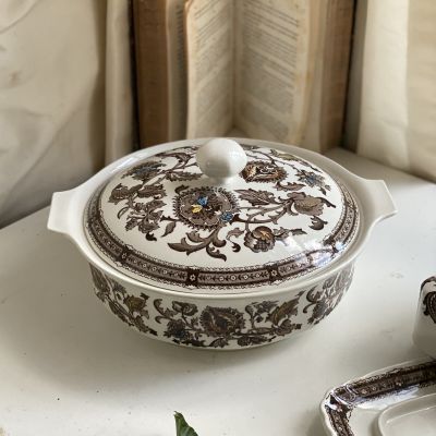 Супница 1,4 л Англия Staffordshire Ridgway Jacobean Джек бобовое зернышко