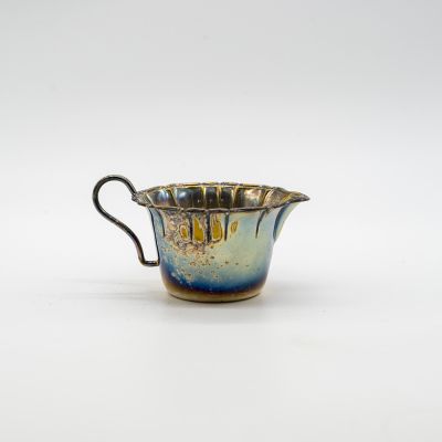 Молочник мельхиор патина