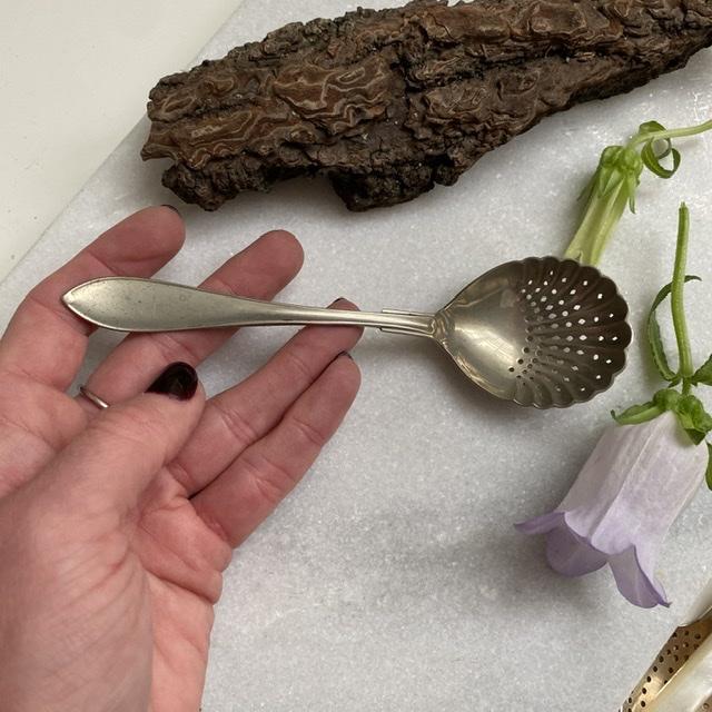 Ложка ситечко Ракушка 15 см серебрение