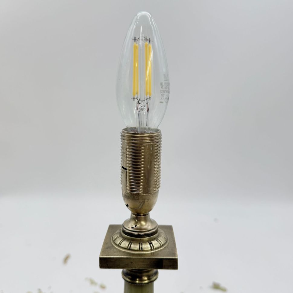 Лампа настольная Колонна 26 см латунь оникс Франция