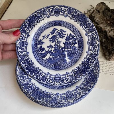 Тарелка глубокая 22 см Old Willow Staffordshire Англия