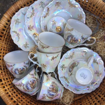 Кофейная пара Gebruder Winterling, Орфей и Эвридика, 1907-1945 гг