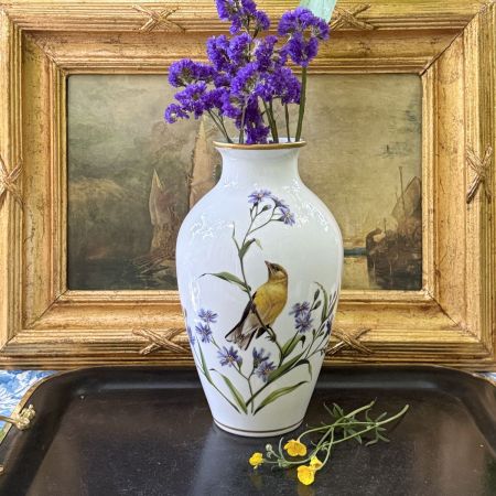 Ваза Franklin Porcelain The Woodland Bird 1986 г.