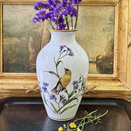 Ваза Franklin Porcelain The Woodland Bird 1986 г.