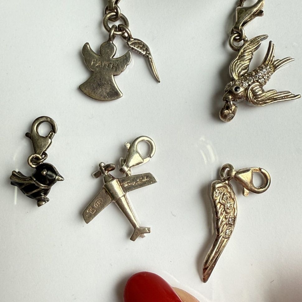 Подвеска шарм Птичка 1 см в стиле Thomas Sabo 925