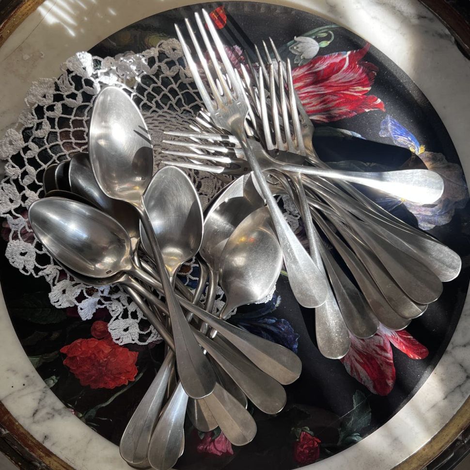 Вилка столовая 21 см серебрение Франция