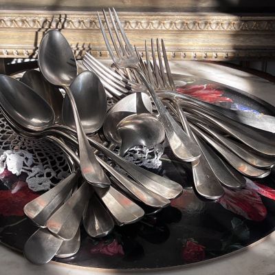 Вилка столовая 21 см серебрение Франция