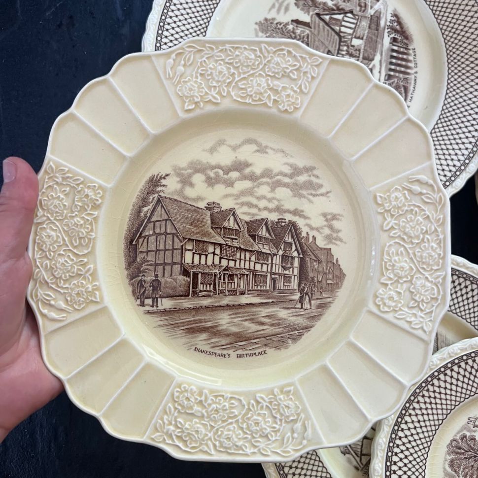 Тарелка 22 см MYOTT Son&Co Shakespeare land фарфор Англия 1920-е
