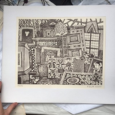 Гравюра Замок Грипсхольм Швеция 1