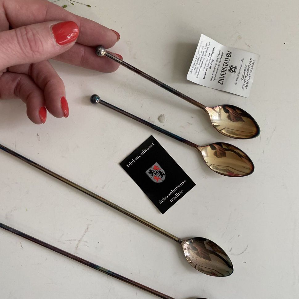 Ложка для кофе 12 см серебрение 90 