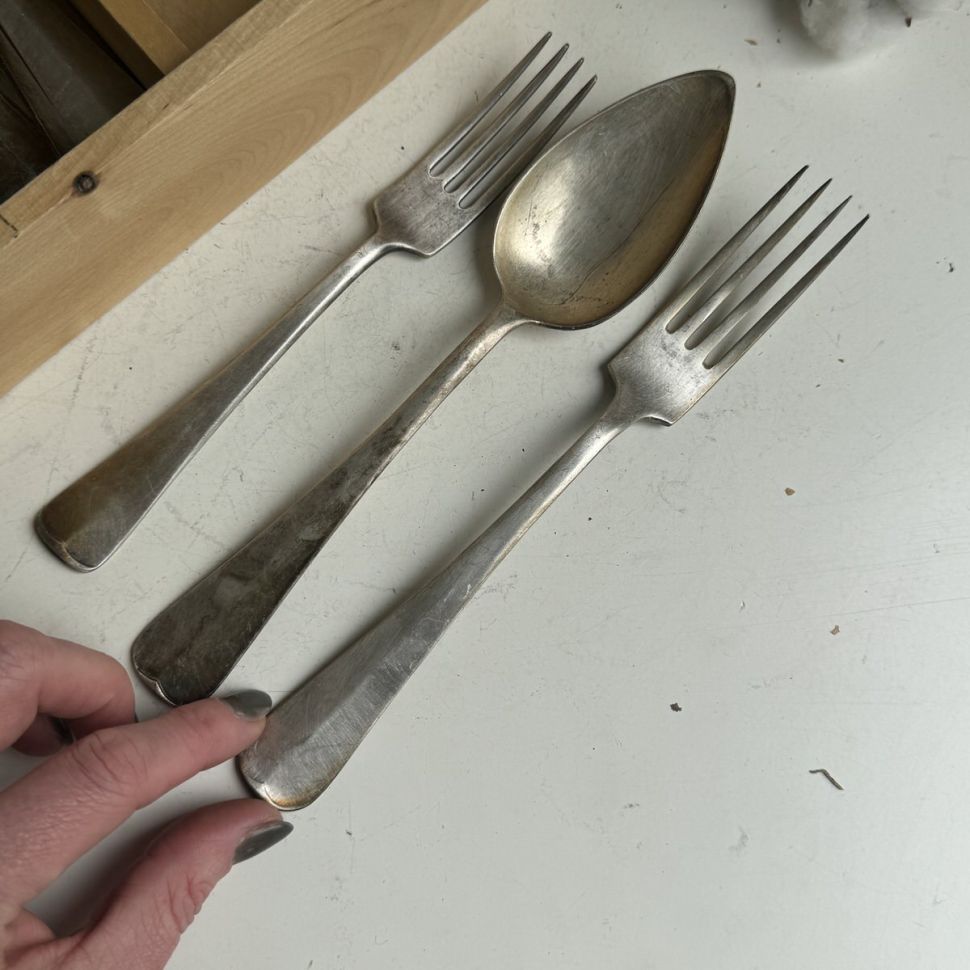 Вилка Scharenberg 21 см мельхиор серебрение 