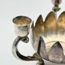  Подсвечник-роузбол на три свечи 20 см без вставки серебрение