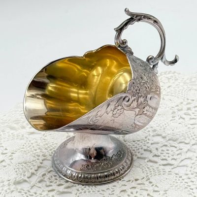 Сахарница Узоры 16 см серебрение классическая Голландия