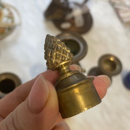 Подсвечник канделябр на 3 свечи 27 см мрамор бронза Франция 19 век Ампир