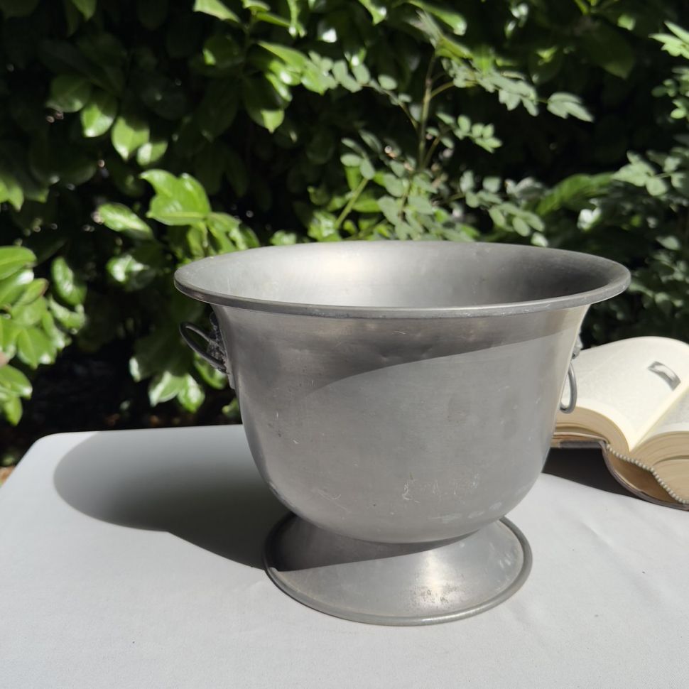 Кашпо с 2-мя ручками 26 см олово Франция  