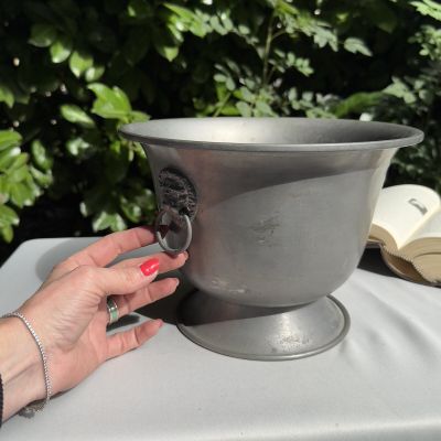 Кашпо с 2-мя ручками 26 см олово Франция  