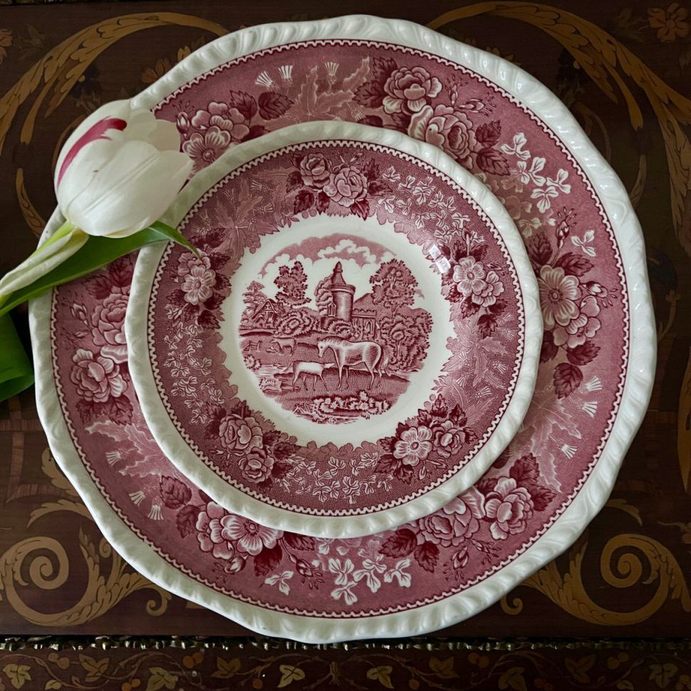 Тарелка Adams Wedgwood group English Scenic 18 см Англия     