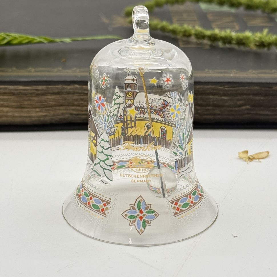 Колокольчик рождественский 1991 Hutschenreuther стекло Германия
