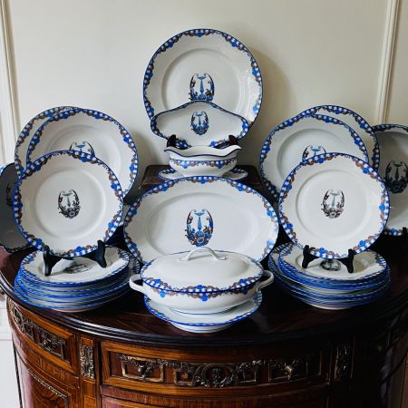 Салатник Limoges WG et Cie конец XIX в 23 см фарфор Франция  