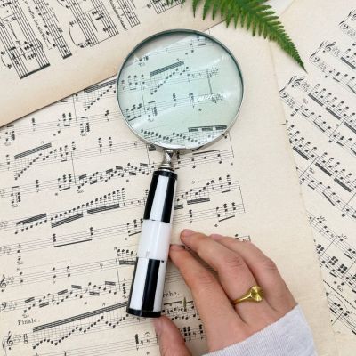 Лупа круглая для чтения Шахматы 23 см сталь