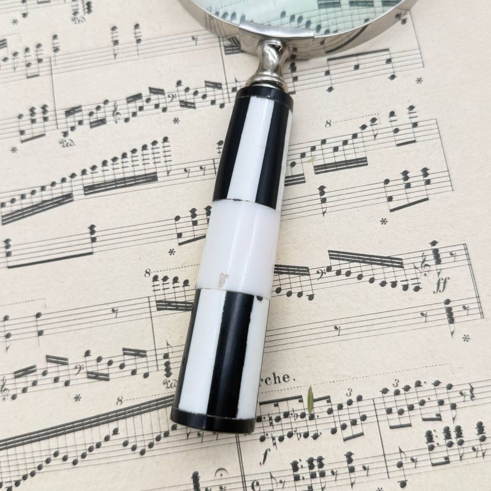 Лупа круглая для чтения Шахматы 23 см сталь