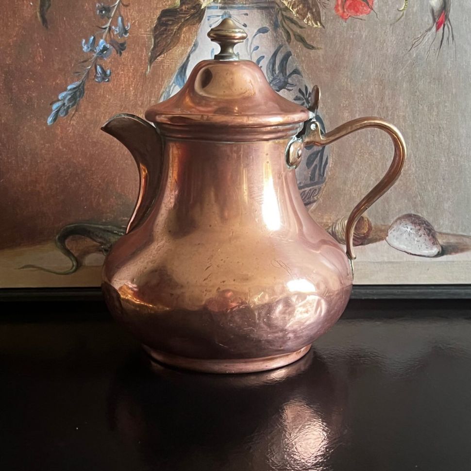Чайник 1,1 л медь латунь Франция
