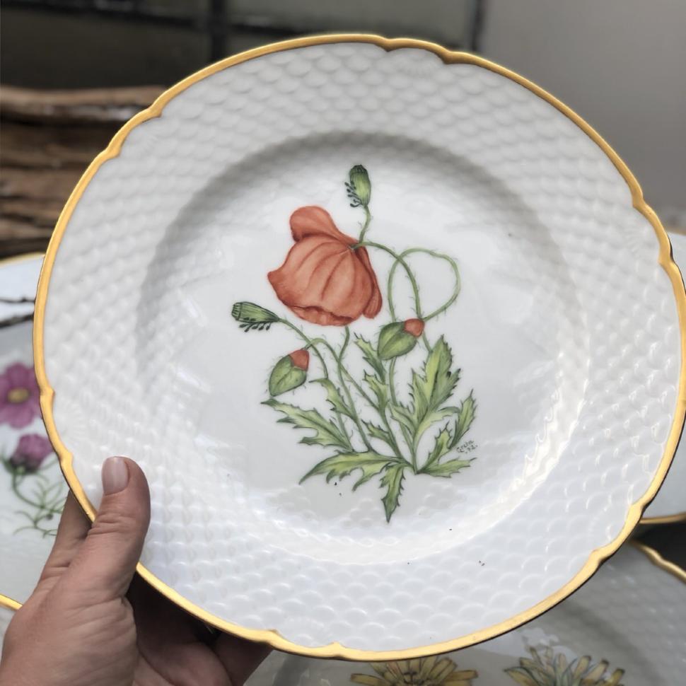 Тарелка 24 см Мак B&G Copenhagen Porcelain Дания