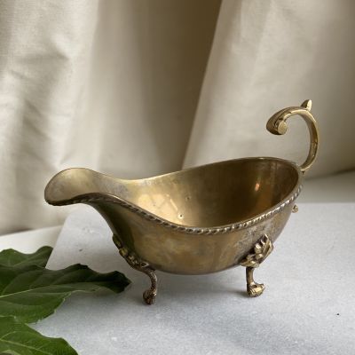 Соусник 17,5 см латунь со стертым серебрением