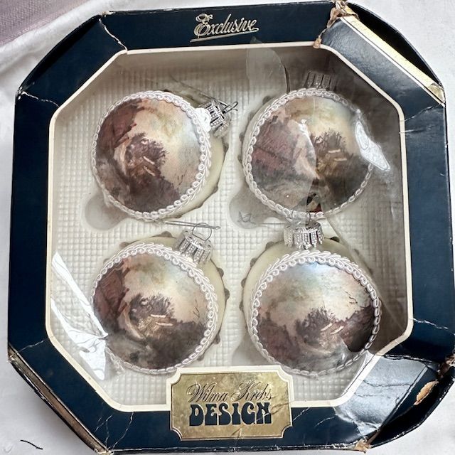 Елочная игрушка Wilma Krebs Design набор 4 шт Германия   