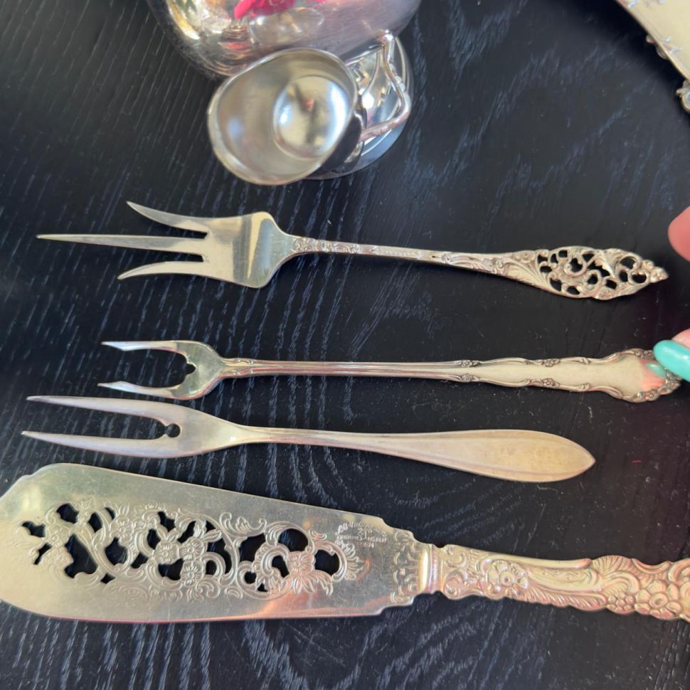 Вилка трезубец 17 см серебрение