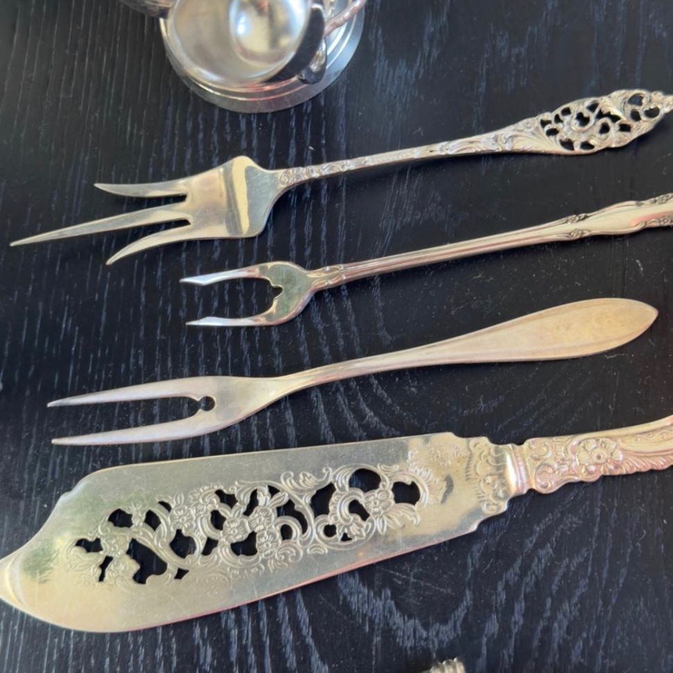 Вилка трезубец 17 см серебрение