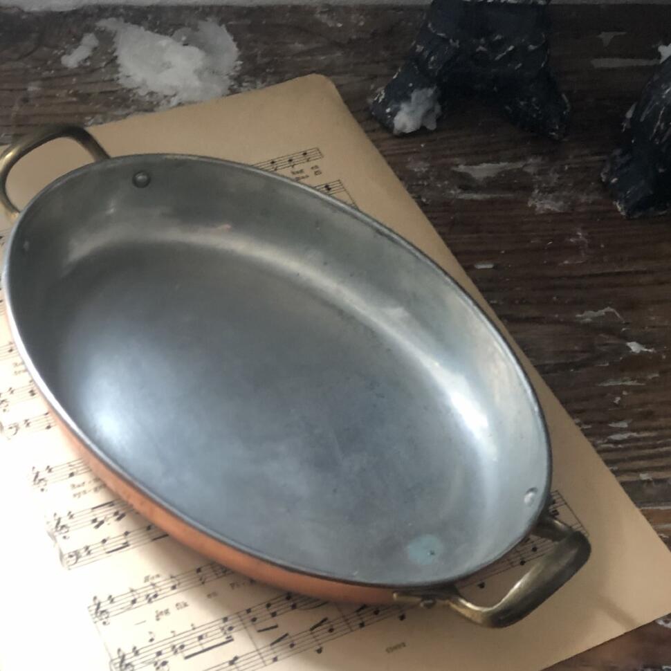 Сковорода для рыбы 30 см медь