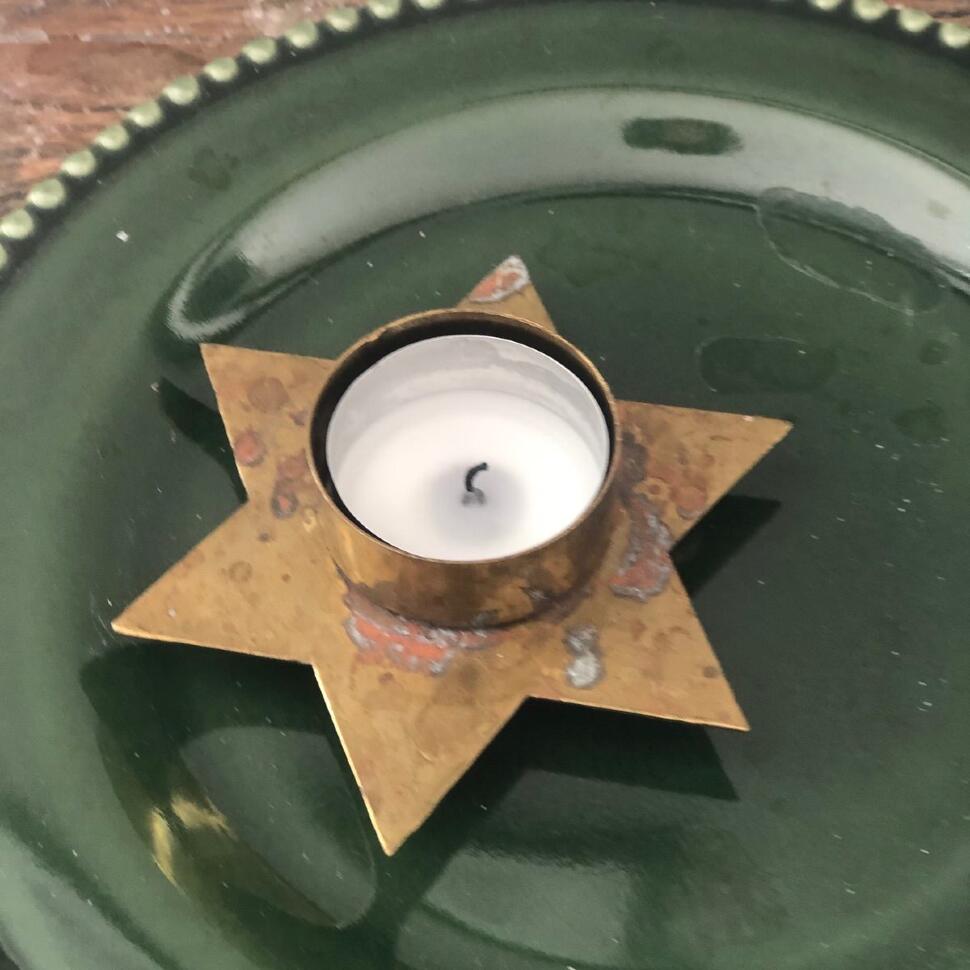 Подсвечник 11 см Звезда латунь