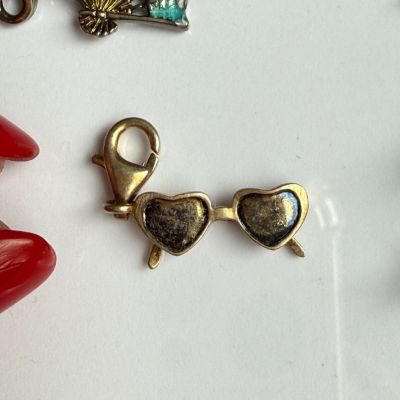 Подвеска шарм Очки 2 см в стиле Thomas Sabo 925 