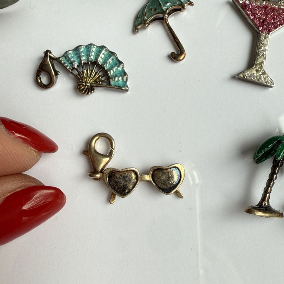 Подвеска шарм Очки 2 см в стиле Thomas Sabo 925 