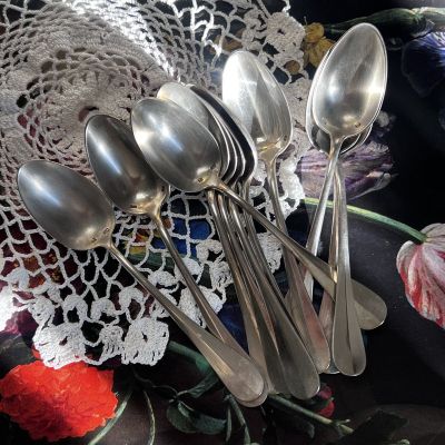 Ложка чайная 14 см серебрение Франция