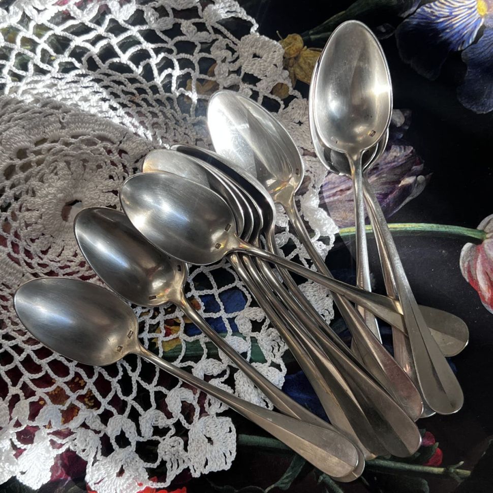 Ложка чайная 14 см серебрение Франция