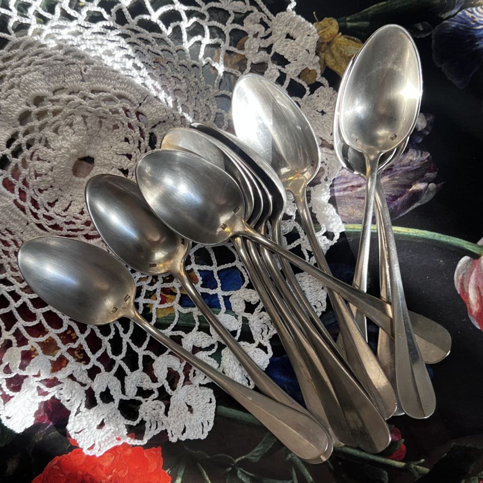 Ложка чайная 14 см серебрение Франция