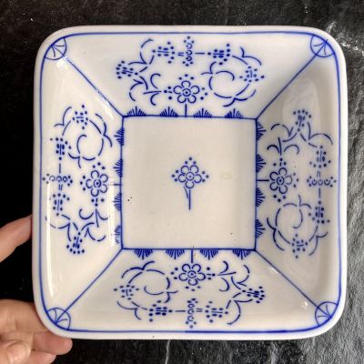 Салатник квадратный Indisch Blau 19 см фарфор 