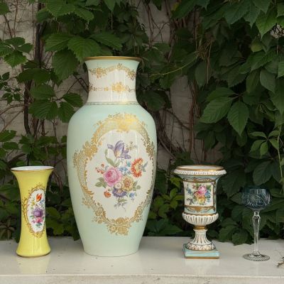 Ваза Kaiser Мейсенский букет 56 см фарфор позолота Германия