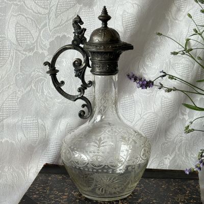 Кувшин с крышкой 1 л Франция 30 годы серебрение