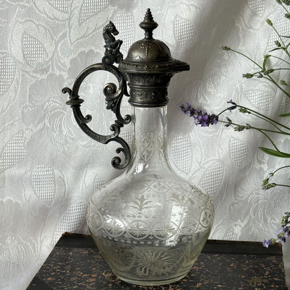 Кувшин с крышкой 1 л Франция 30 годы серебрение