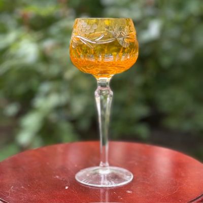 Бокал желтый 200 мл накладной хрусталь Германия 