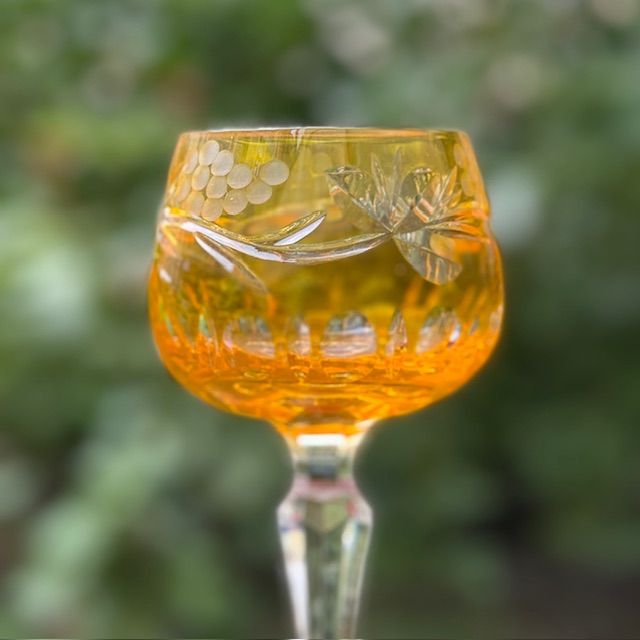 Бокал желтый 200 мл накладной хрусталь Германия 