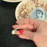 Ложка для соли с ажурной ручкой 6 см серебро