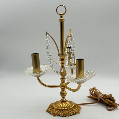 Светильник на три лампы с хрустальными подвесами