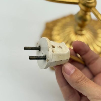 Светильник на три лампы с хрустальными подвесами