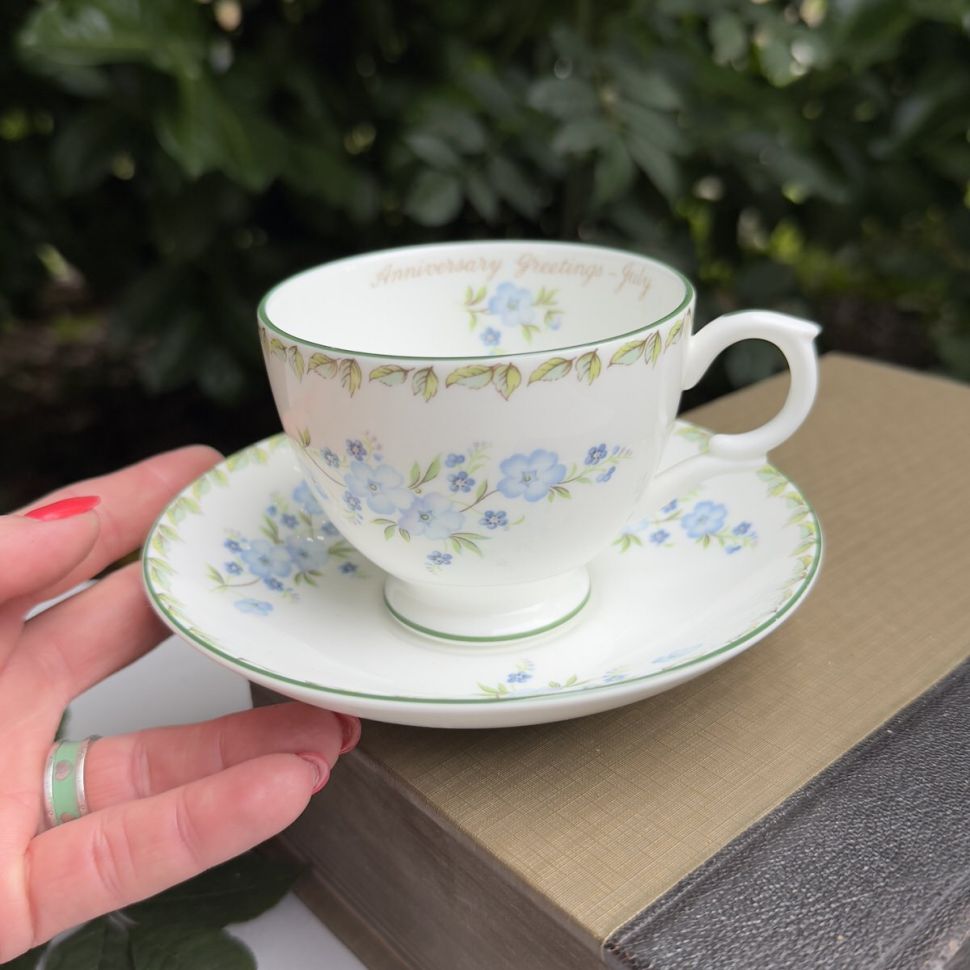 Чайная пара Coalport Roch Garden Июль 200 мл костяной фарфор Англия
