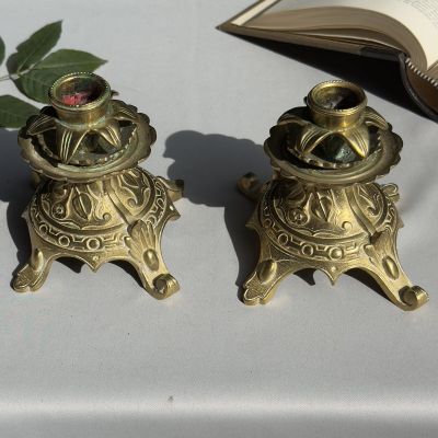 Подсвечник в стиле модерн 11 см латунь Франция 