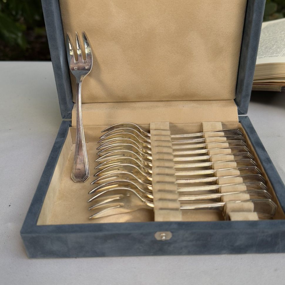 Набор столовых приборов Christofle на 10-12 персон 92 шт серебрение Франция